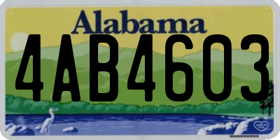 AL license plate 4AB4603