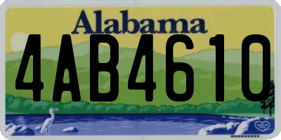 AL license plate 4AB4610