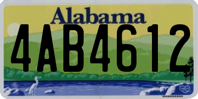 AL license plate 4AB4612