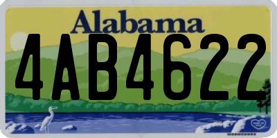 AL license plate 4AB4622