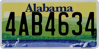 AL license plate 4AB4634