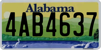 AL license plate 4AB4637