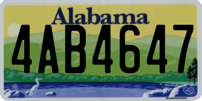 AL license plate 4AB4647