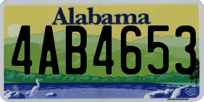 AL license plate 4AB4653