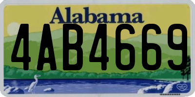 AL license plate 4AB4669