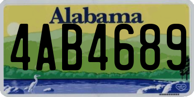 AL license plate 4AB4689
