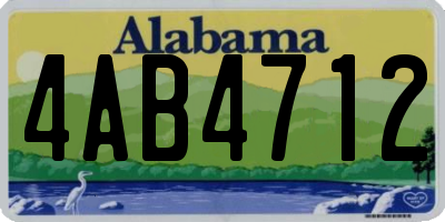 AL license plate 4AB4712