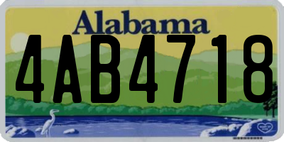 AL license plate 4AB4718