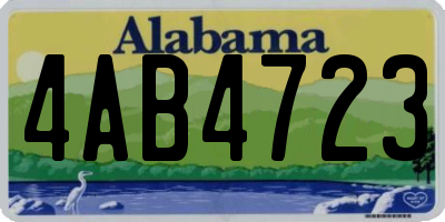 AL license plate 4AB4723