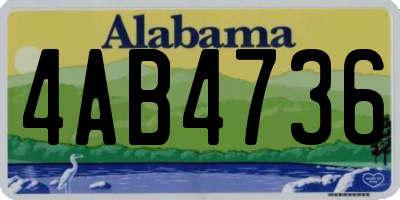 AL license plate 4AB4736