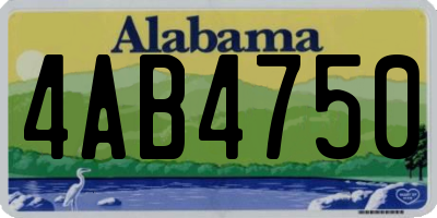 AL license plate 4AB4750