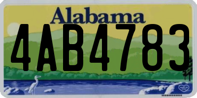 AL license plate 4AB4783