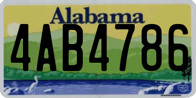 AL license plate 4AB4786