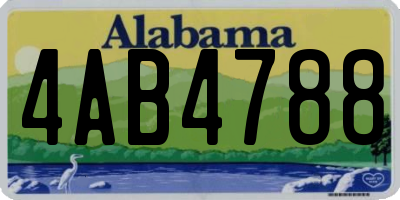 AL license plate 4AB4788