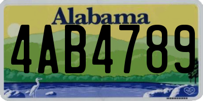 AL license plate 4AB4789