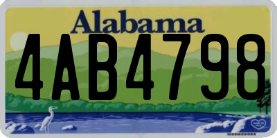 AL license plate 4AB4798