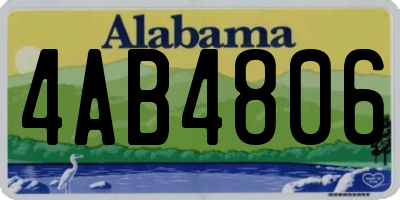 AL license plate 4AB4806