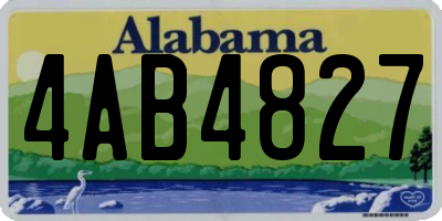 AL license plate 4AB4827