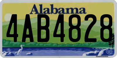 AL license plate 4AB4828