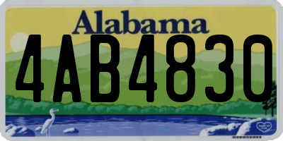 AL license plate 4AB4830