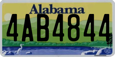 AL license plate 4AB4844