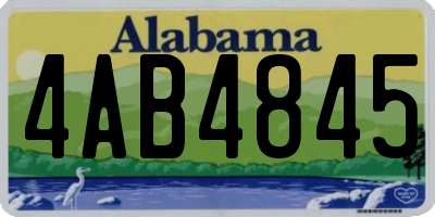 AL license plate 4AB4845