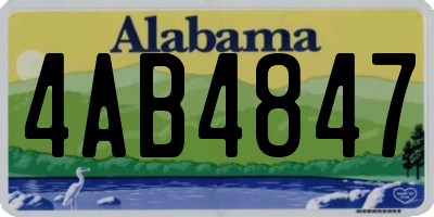 AL license plate 4AB4847