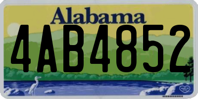 AL license plate 4AB4852
