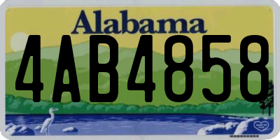 AL license plate 4AB4858