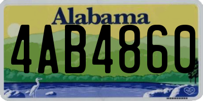 AL license plate 4AB4860