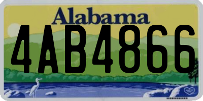 AL license plate 4AB4866