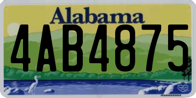 AL license plate 4AB4875