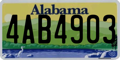 AL license plate 4AB4903
