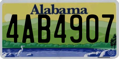 AL license plate 4AB4907