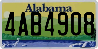 AL license plate 4AB4908