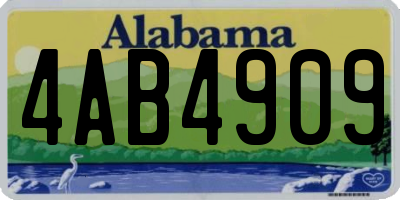 AL license plate 4AB4909
