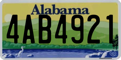 AL license plate 4AB4921