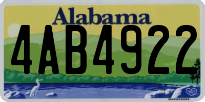 AL license plate 4AB4922