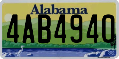 AL license plate 4AB4940