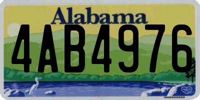 AL license plate 4AB4976