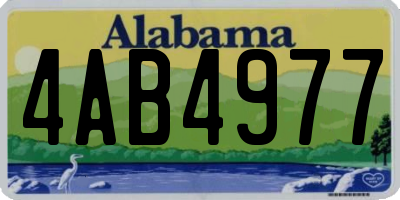 AL license plate 4AB4977