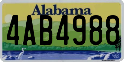 AL license plate 4AB4988