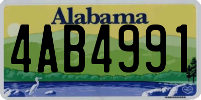 AL license plate 4AB4991