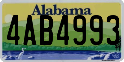 AL license plate 4AB4993