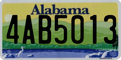 AL license plate 4AB5013