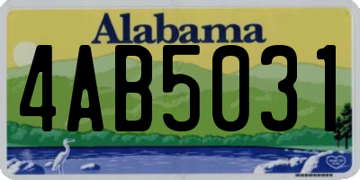 AL license plate 4AB5031