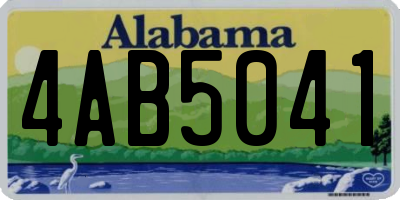 AL license plate 4AB5041