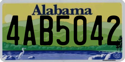 AL license plate 4AB5042