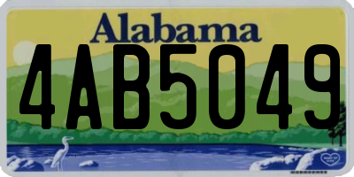 AL license plate 4AB5049