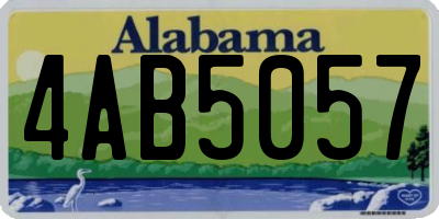 AL license plate 4AB5057